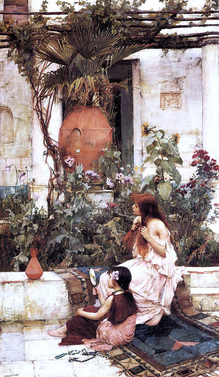 John William Waterhouse The Toilet (also known as At Capri) - Hand Painted Oil Painting