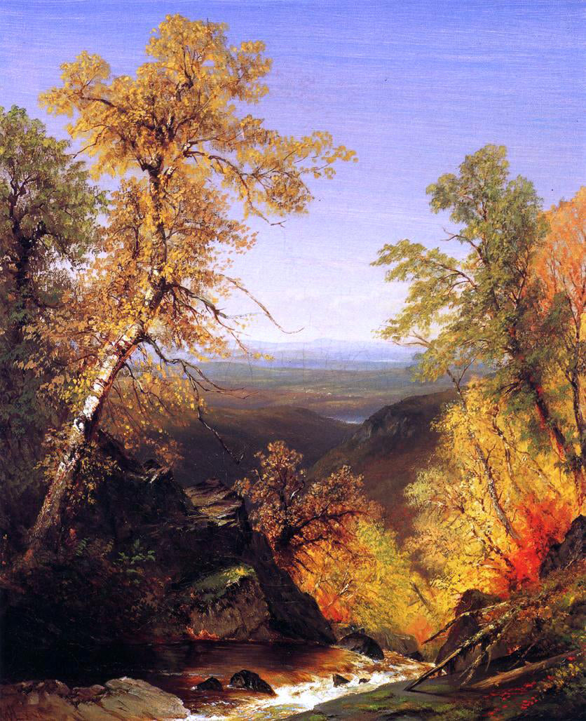 Richard William Hubbard The Top of Kaaterskill Falls, Autumn - Hand Painted Oil Painting
