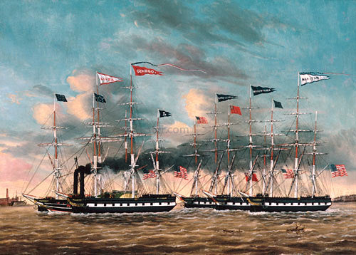 James Guy Evans The Tow Boat Conqueror - Hand Painted Oil Painting