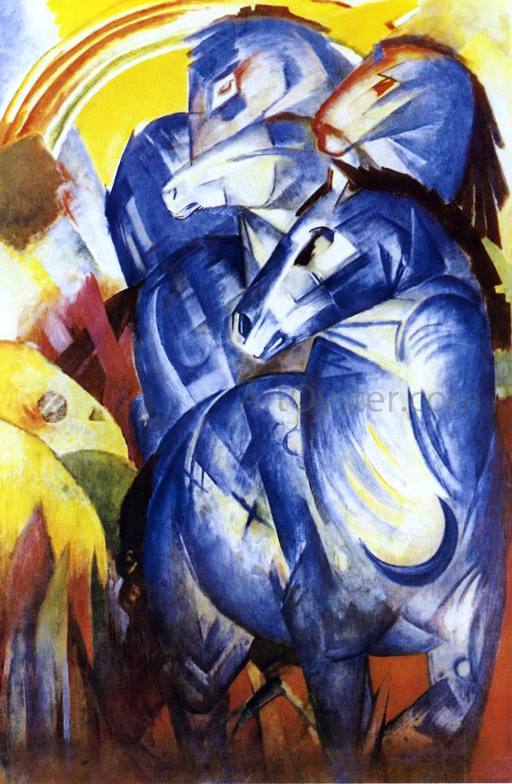  Franz Marc The Tower of Blue Horses - Hand Painted Oil Painting