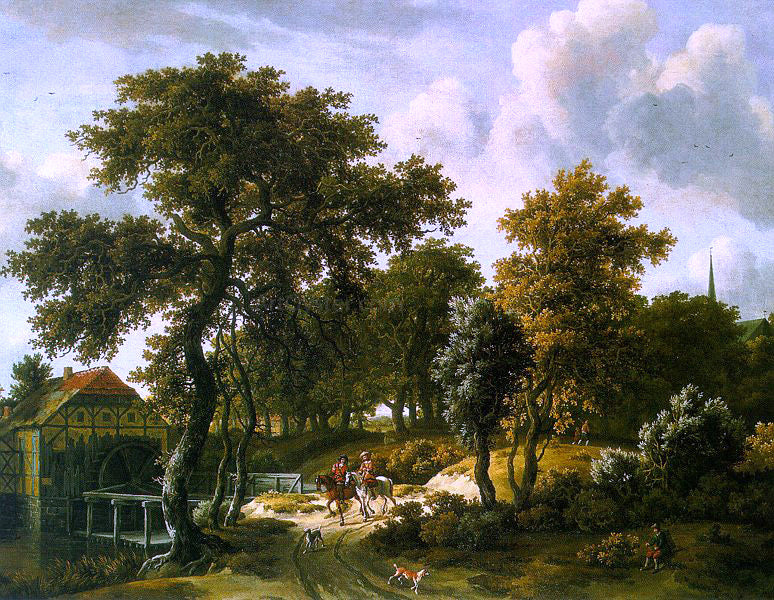Meindert Hobbema The Travelers - Hand Painted Oil Painting