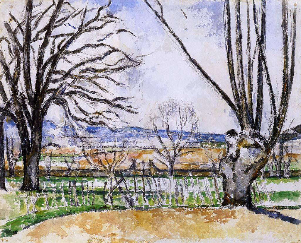 Paul Cezanne The Trees of Jas de Bouffan in Spring - Hand Painted Oil Painting