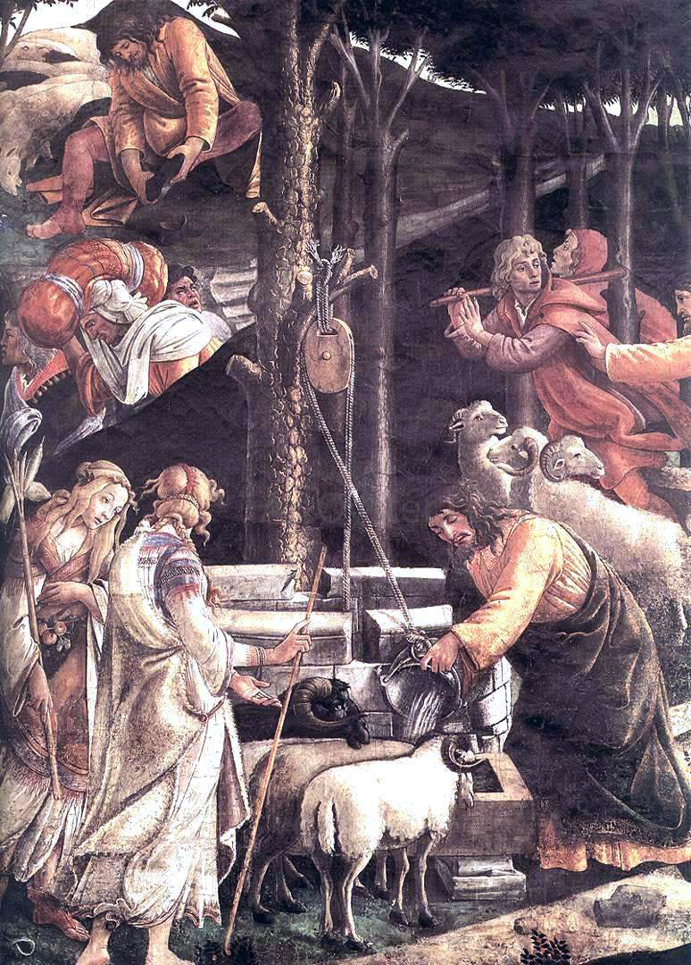 Sandro Botticelli The Trials and Calling of Moses (detail 2) (Cappella Sistina, Vatican) - Hand Painted Oil Painting