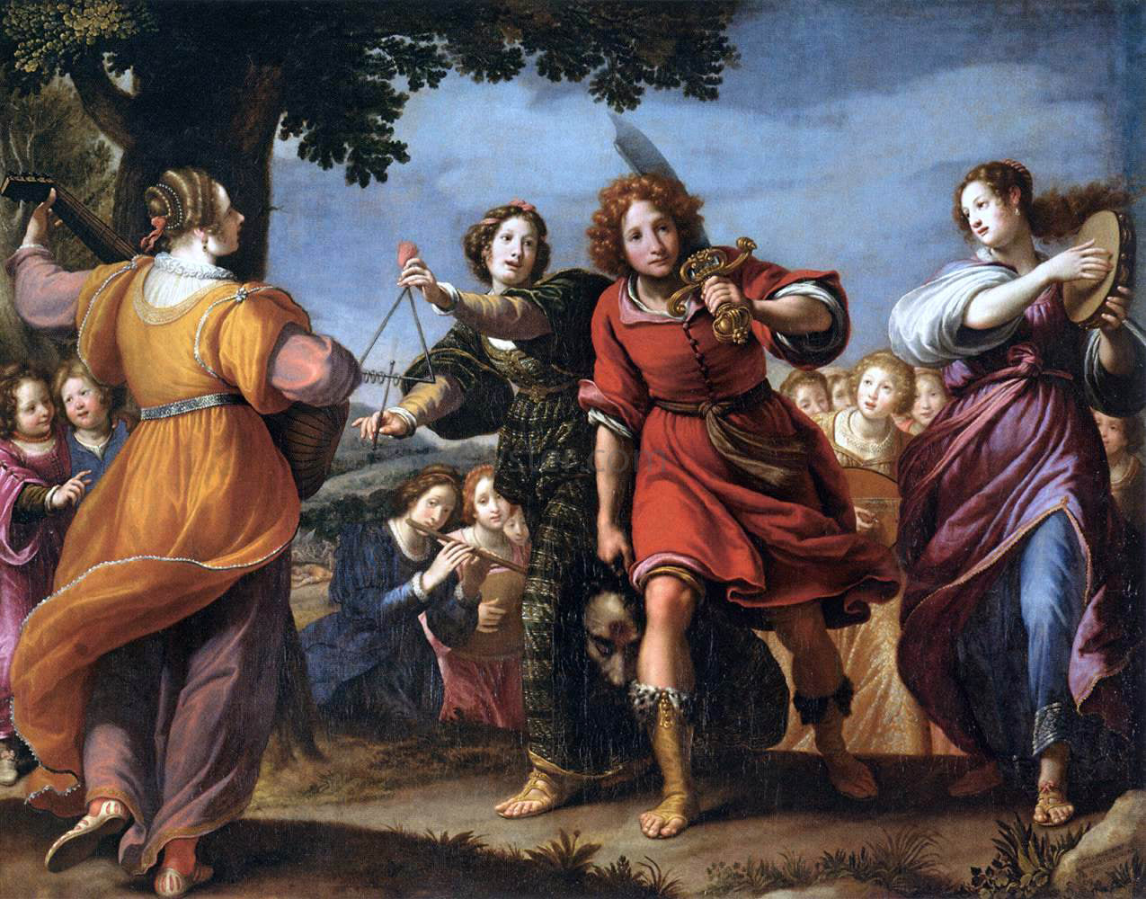 Matteo Rosselli The Triumph of David - Hand Painted Oil Painting