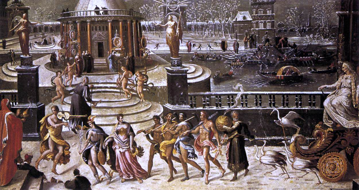  Antoine Caron The Triumph of Winter - Hand Painted Oil Painting