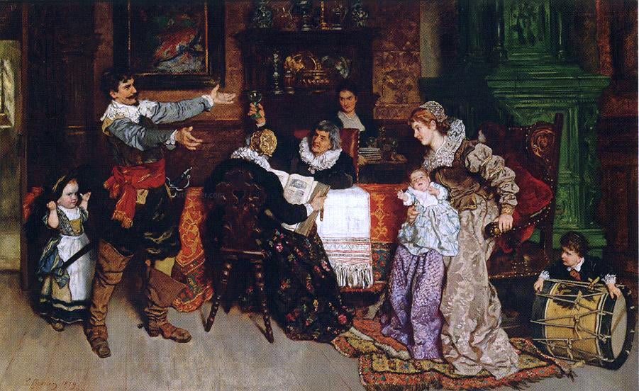 Carl Friedrich Becker The Triumphal Return - Hand Painted Oil Painting