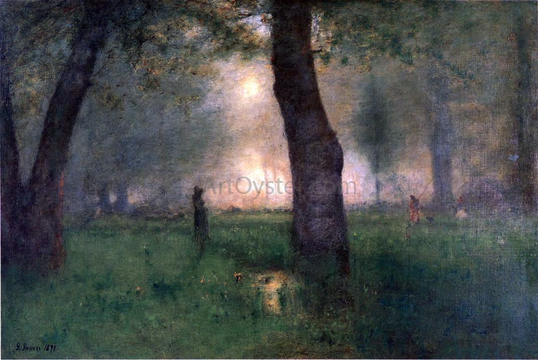 George Inness The Trout Brook - Hand Painted Oil Painting
