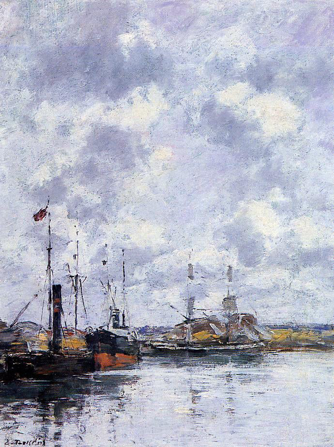 Eugene-Louis Boudin The Trouville Basin - Hand Painted Oil Painting
