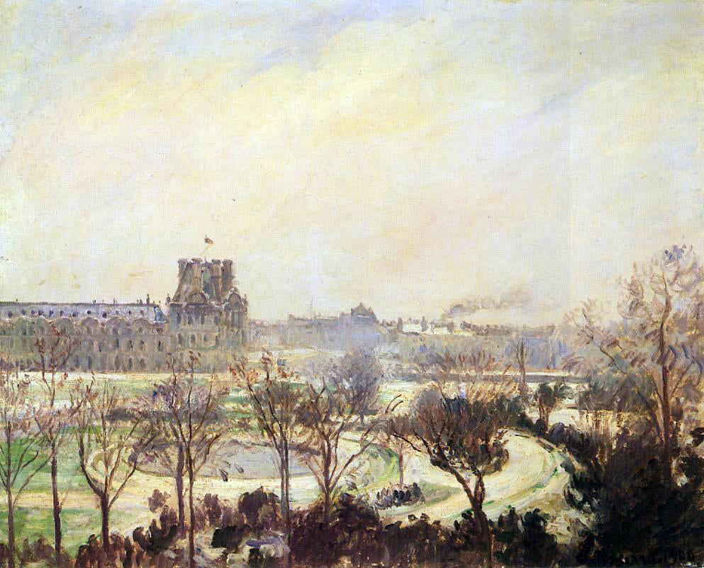  Camille Pissarro The Tuileries Gardens: Snow Effect - Hand Painted Oil Painting