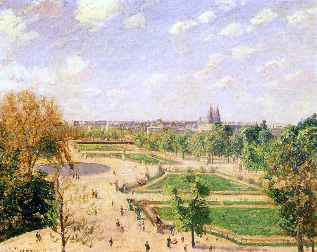 Camille Pissarro The Tuilleries Gardens: Morning, Spring, Sun - Hand Painted Oil Painting
