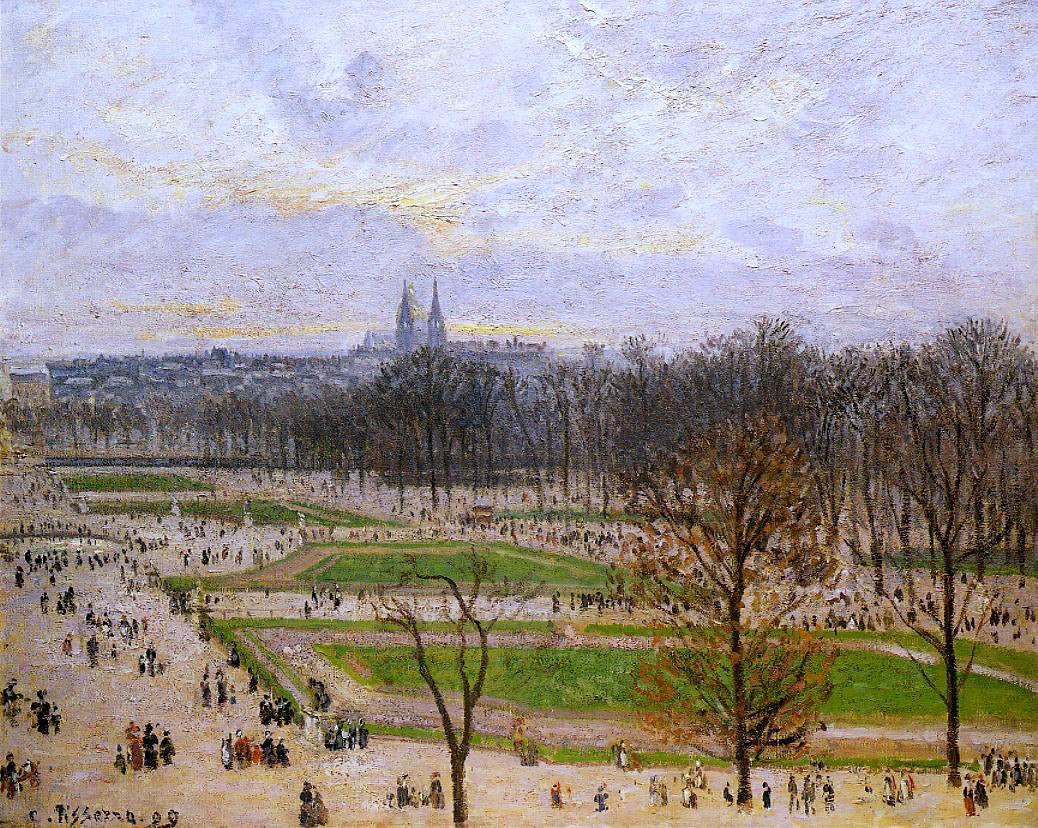 Camille Pissarro The Tuilleries Gardens: Winter Afternoon - Hand Painted Oil Painting