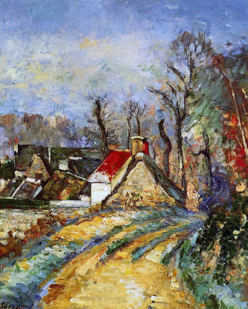  Paul Cezanne The Turn in the Road at Auvers - Hand Painted Oil Painting