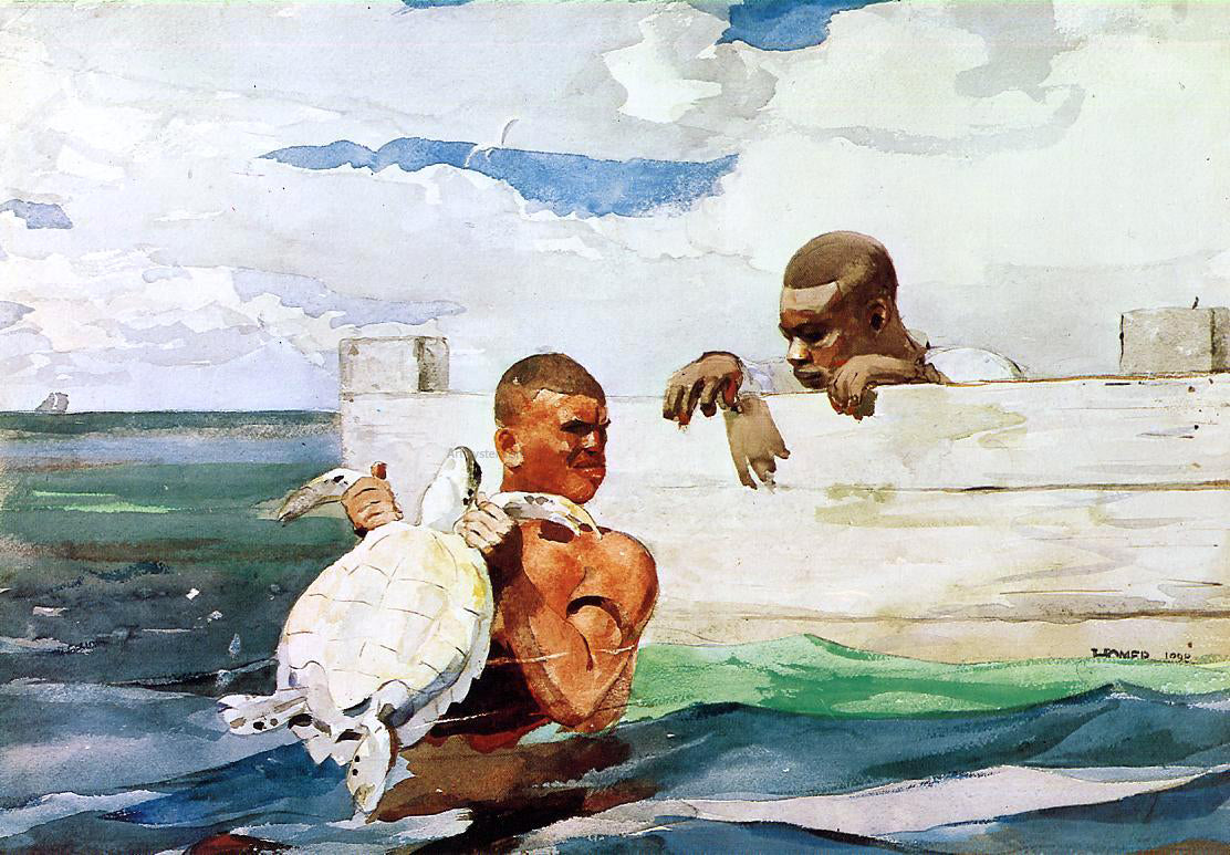 Winslow Homer The Turtle Pond - Hand Painted Oil Painting