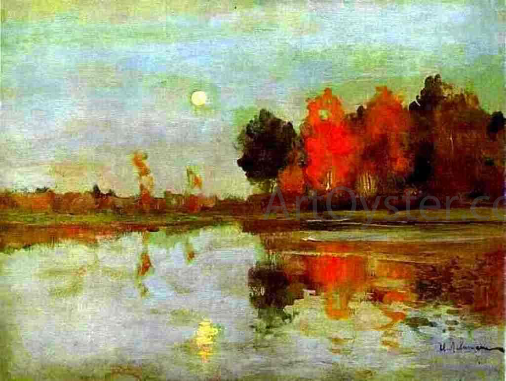 Isaac Ilich Levitan The Twilight, The Moon, Study - Hand Painted Oil Painting