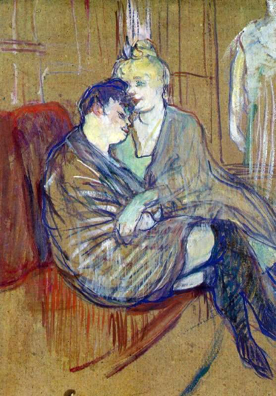 Henri De Toulouse-Lautrec The Two Girlfriends - Hand Painted Oil Painting