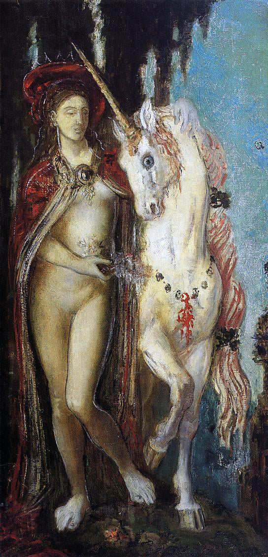 Gustave Moreau The Unicorn - Hand Painted Oil Painting