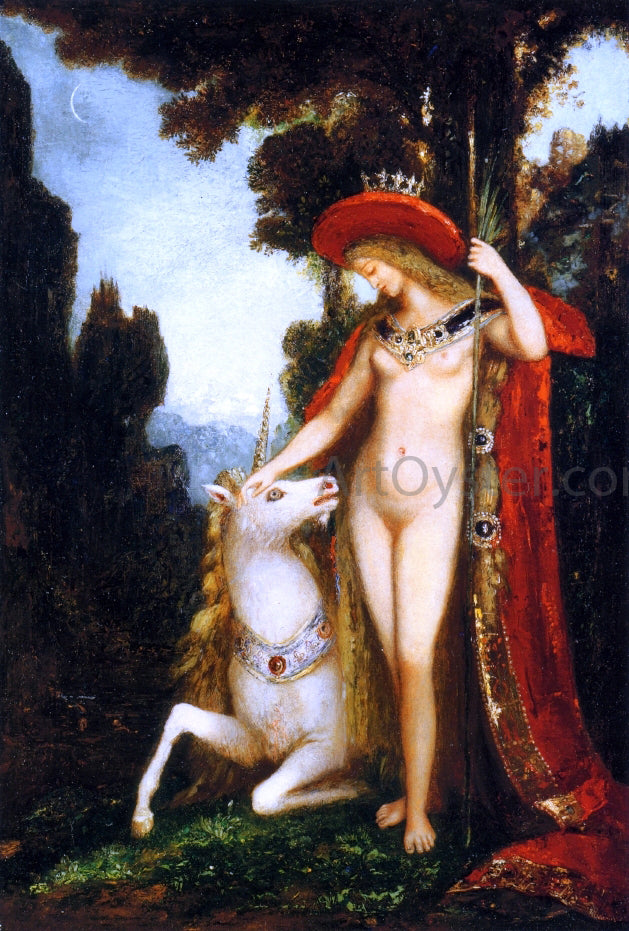 Gustave Moreau The Unicorne - Hand Painted Oil Painting