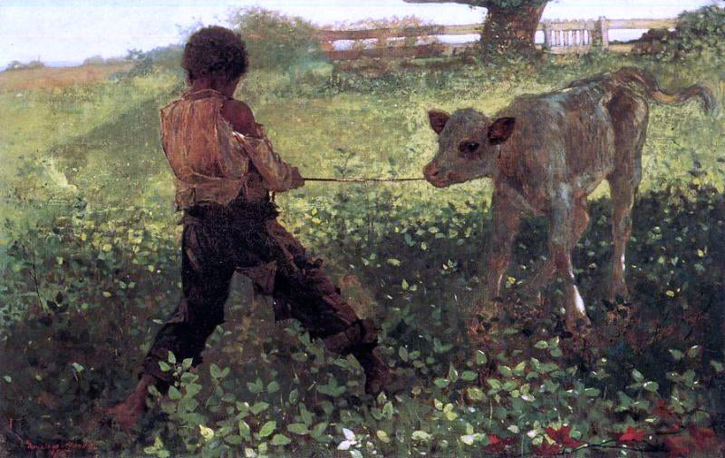 Winslow Homer The Unruly Calf - Hand Painted Oil Painting