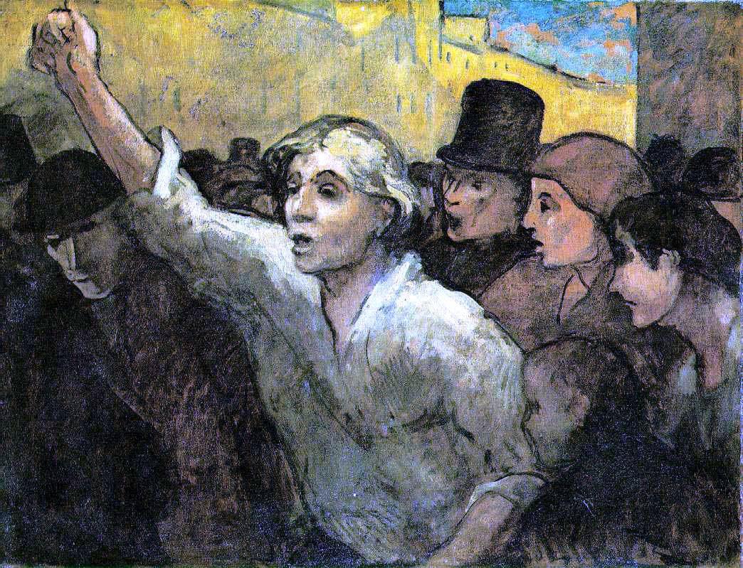 Honore Daumier The Uprising - Hand Painted Oil Painting