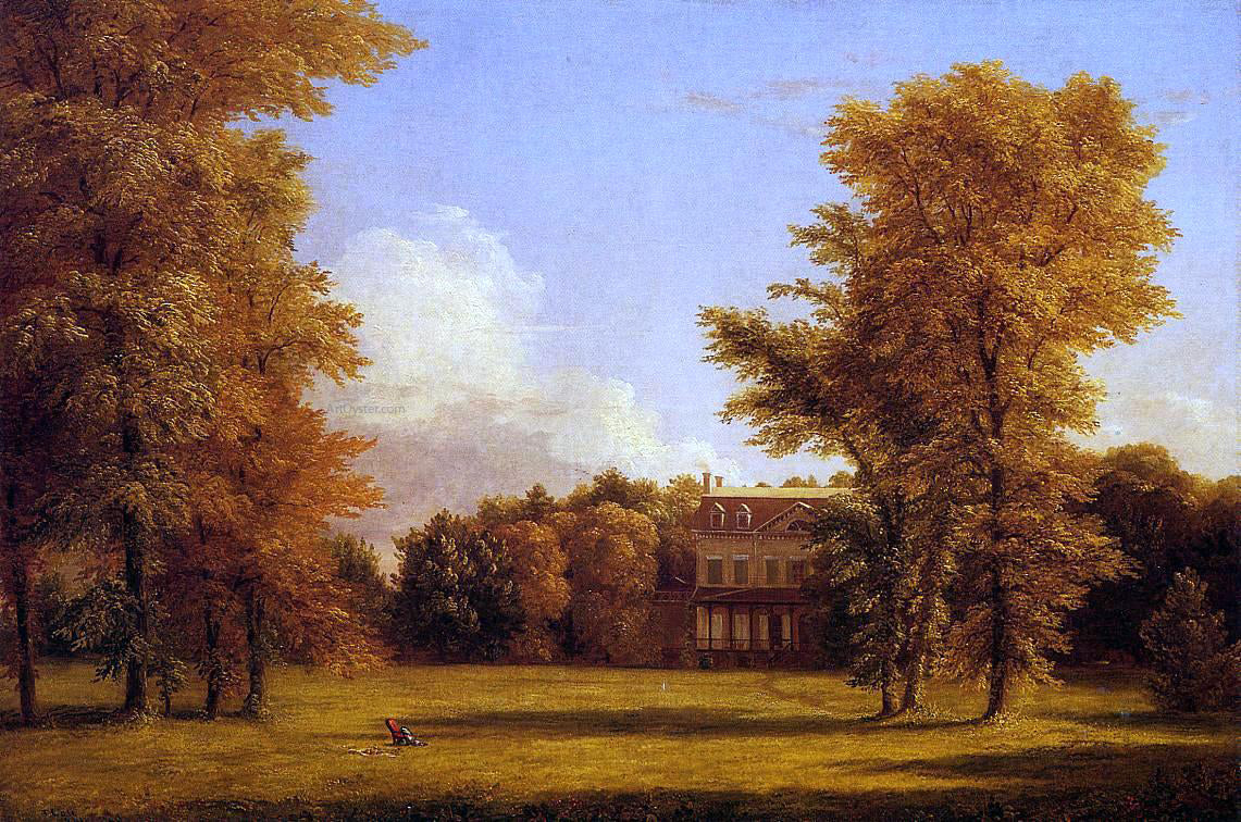 Hendrik-Dirk Kruseman Van Elten The Van Rensselaer Manor House - Hand Painted Oil Painting