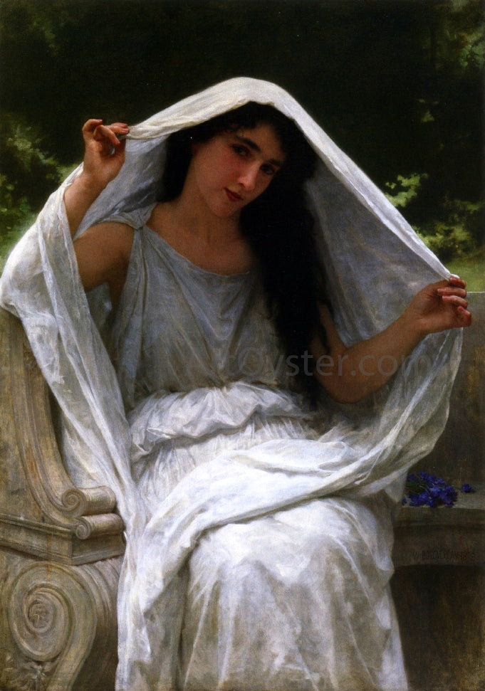 William Adolphe Bouguereau The Veil - Hand Painted Oil Painting