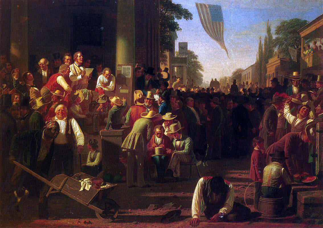 George Caleb Bingham The Verdict of the People - Hand Painted Oil Painting