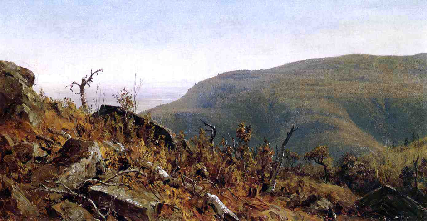 Sanford Robinson Gifford The View from South Mountain in the Catskills, A Sketch - Hand Painted Oil Painting