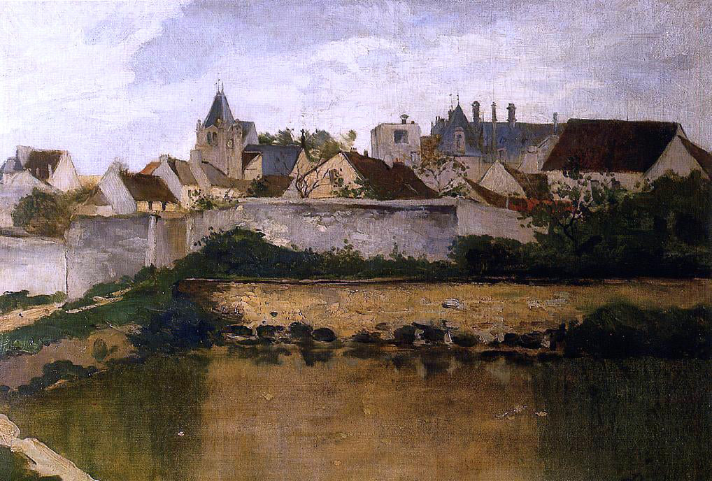 Charles Francois Daubigny The Village, Auvers-sur-Oise - Hand Painted Oil Painting