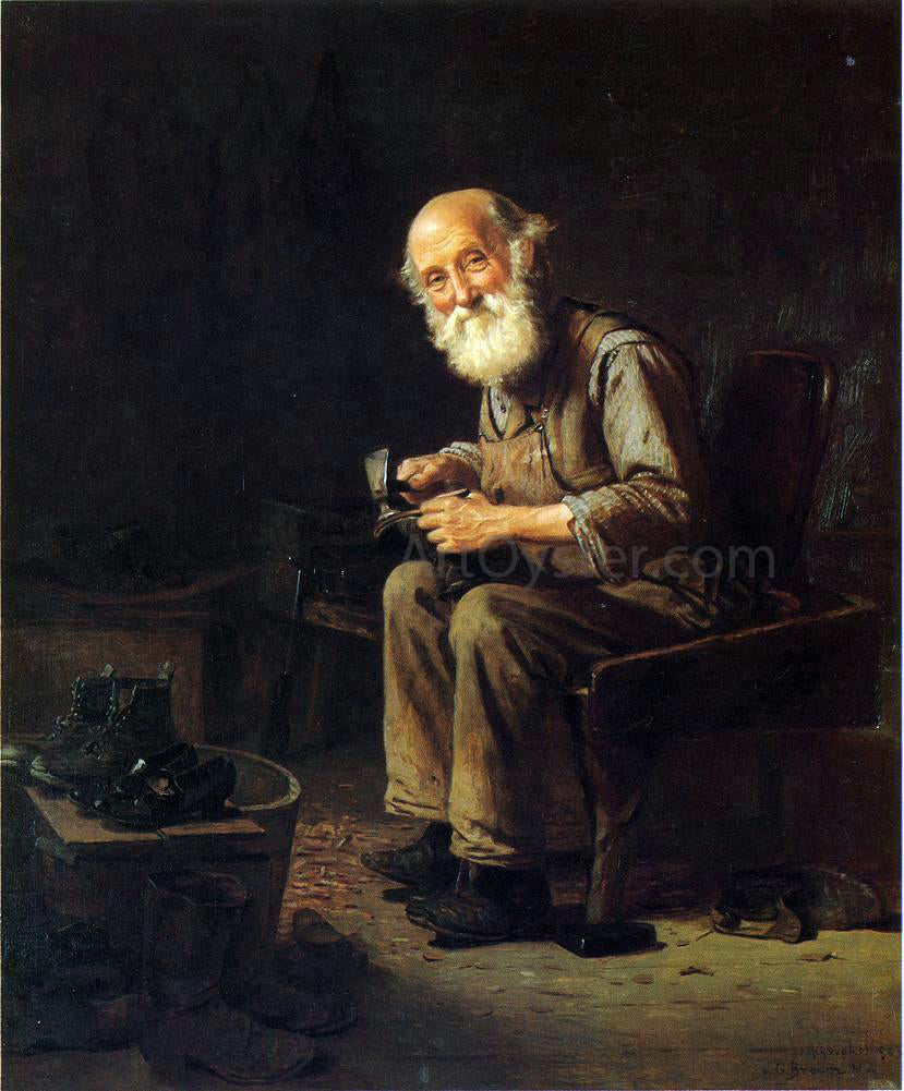  John George Brown The Village Cobbler - Hand Painted Oil Painting
