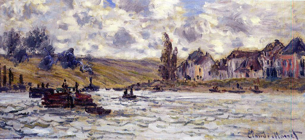 Claude Oscar Monet The Village of Lavacourt - Hand Painted Oil Painting