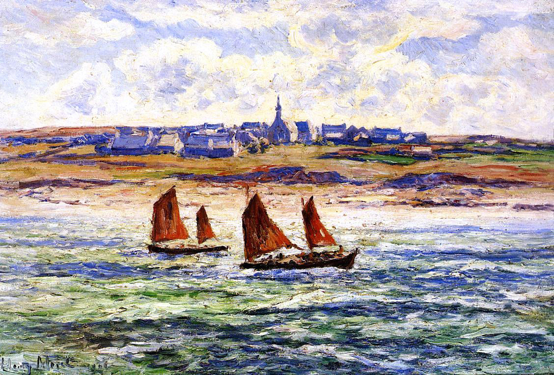 Henri Moret The Village of Paulgoazec - Hand Painted Oil Painting