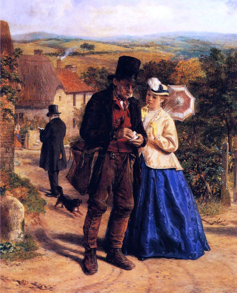 William Hemsley The Village Postman - Hand Painted Oil Painting