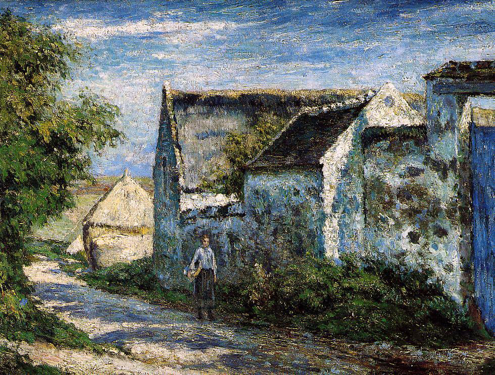 Victor-Alfred-Paul Vignon The Village Road - Hand Painted Oil Painting