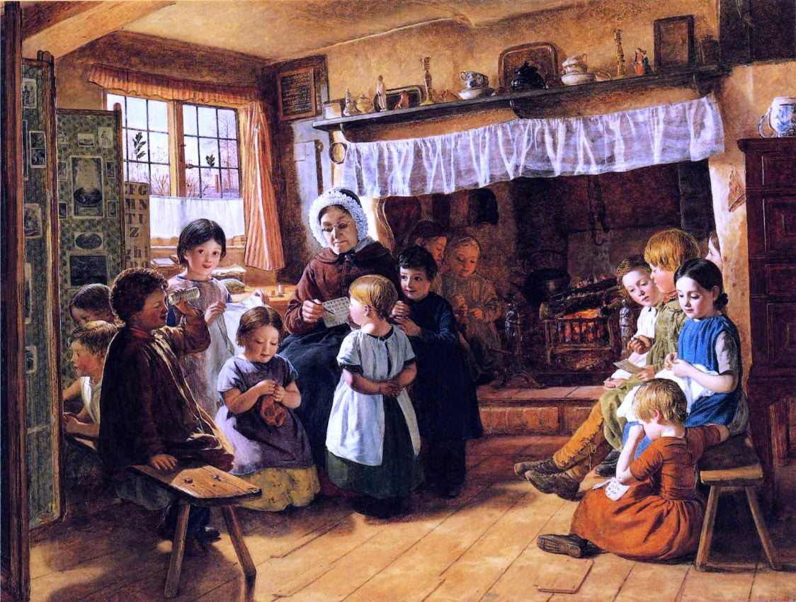 Alfred Rankley The Village School - Hand Painted Oil Painting