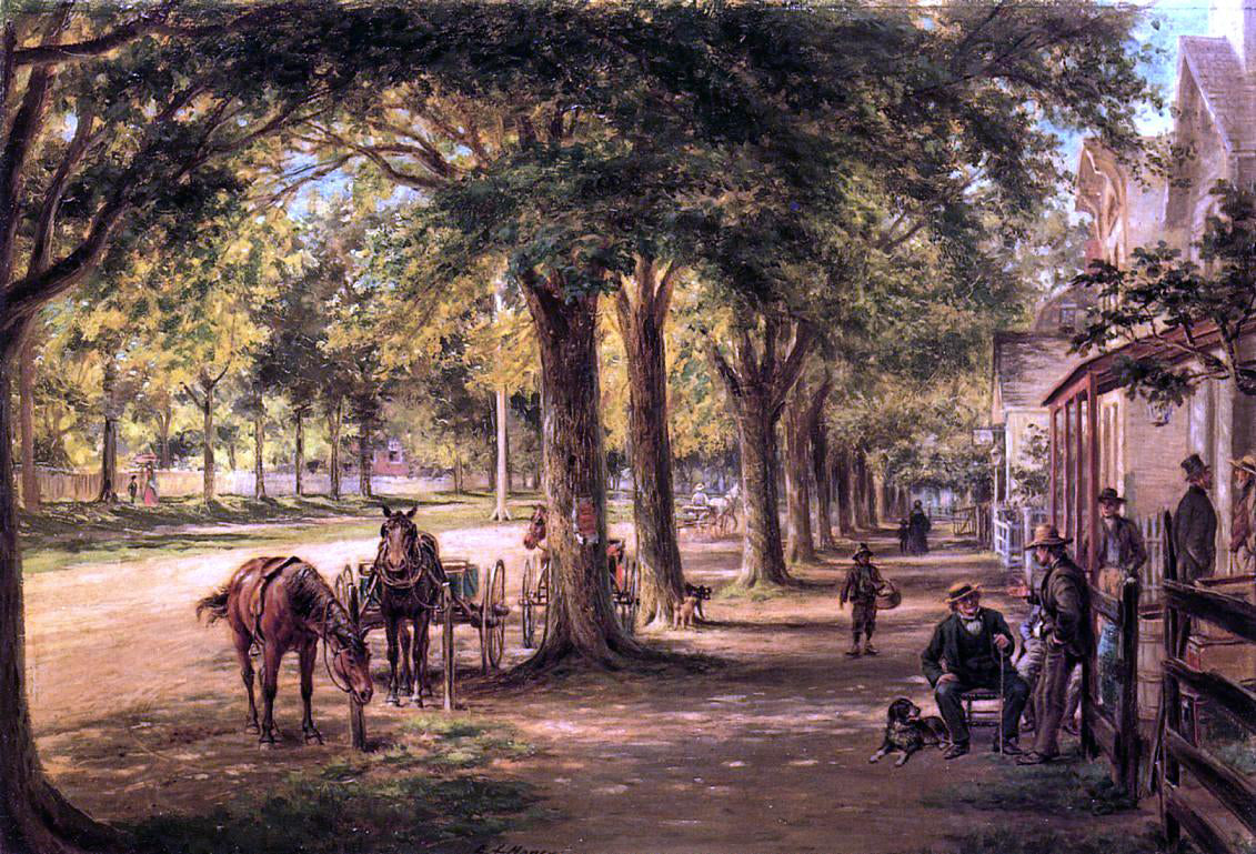 Edward Lamson Henry The Village Street - Hand Painted Oil Painting