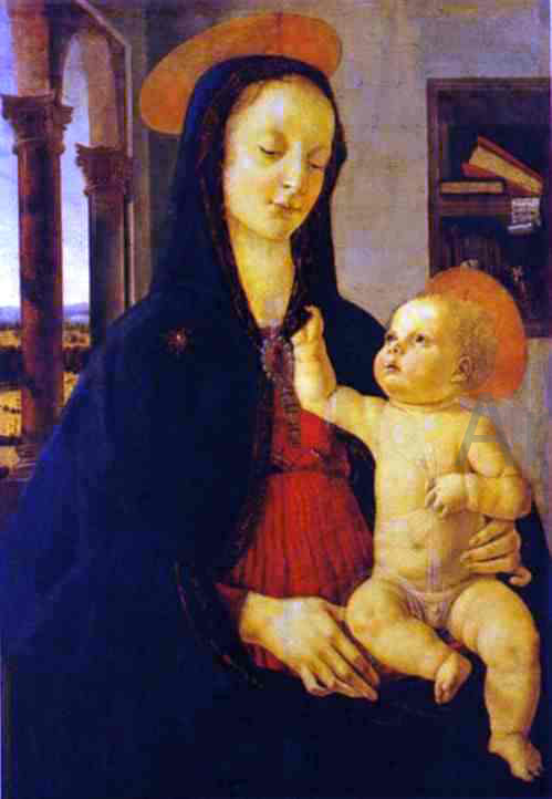 Domenico Ghirlandaio The Virgin and Child - Hand Painted Oil Painting