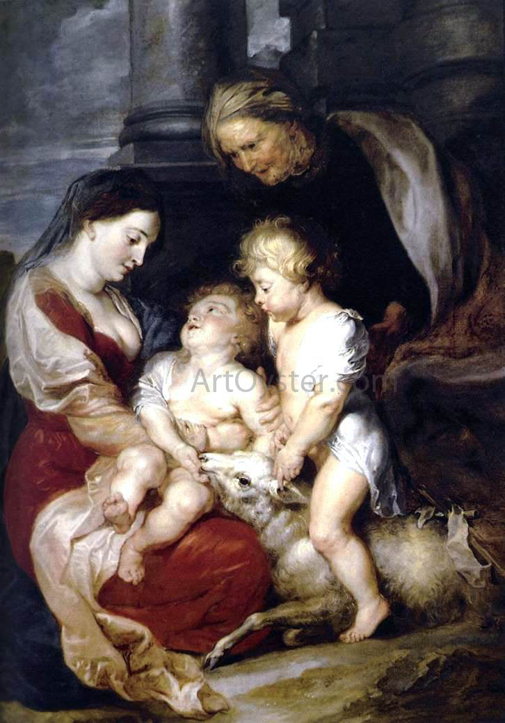  Peter Paul Rubens The Virgin and Child with St Elizabeth and the Infant St John the Baptist - Hand Painted Oil Painting