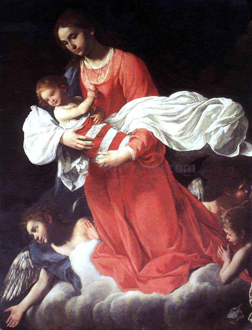  Giovanni Baglione The Virgin and the Child with Angels - Hand Painted Oil Painting