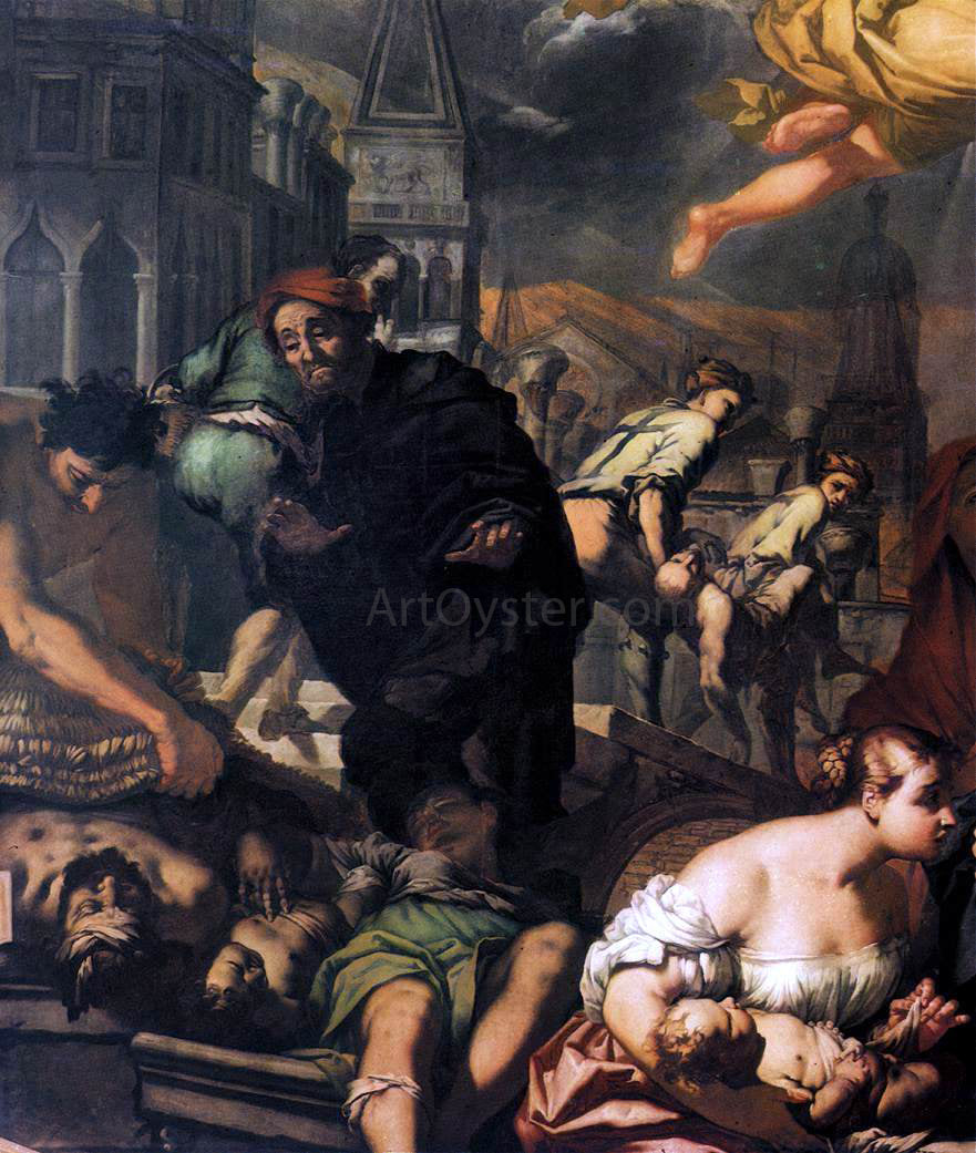 Antonio Zanchi The Virgin Appears to the Plague Victims (detail) - Hand Painted Oil Painting