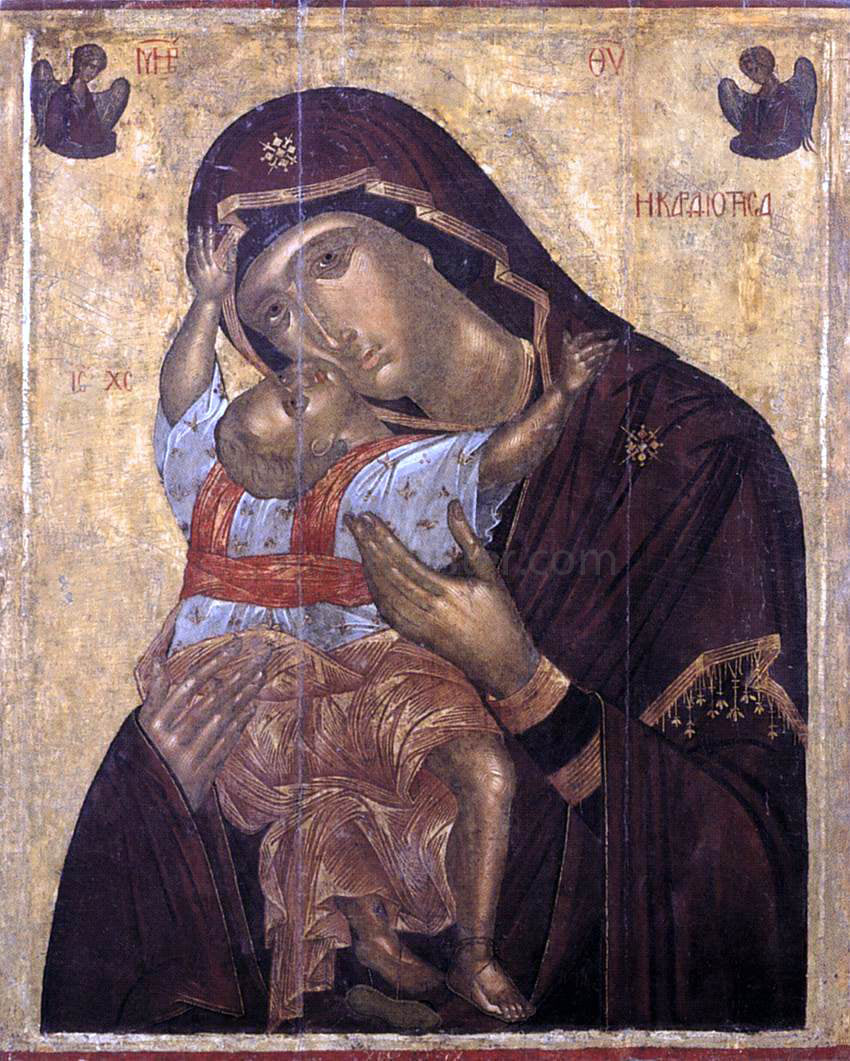  Angelos Akotantos The Virgin Cardiotissa - Hand Painted Oil Painting