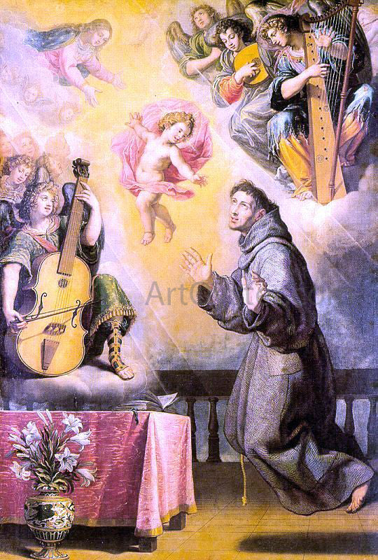 Vicente Carducho The Vision of St Anthony of Padua - Hand Painted Oil Painting