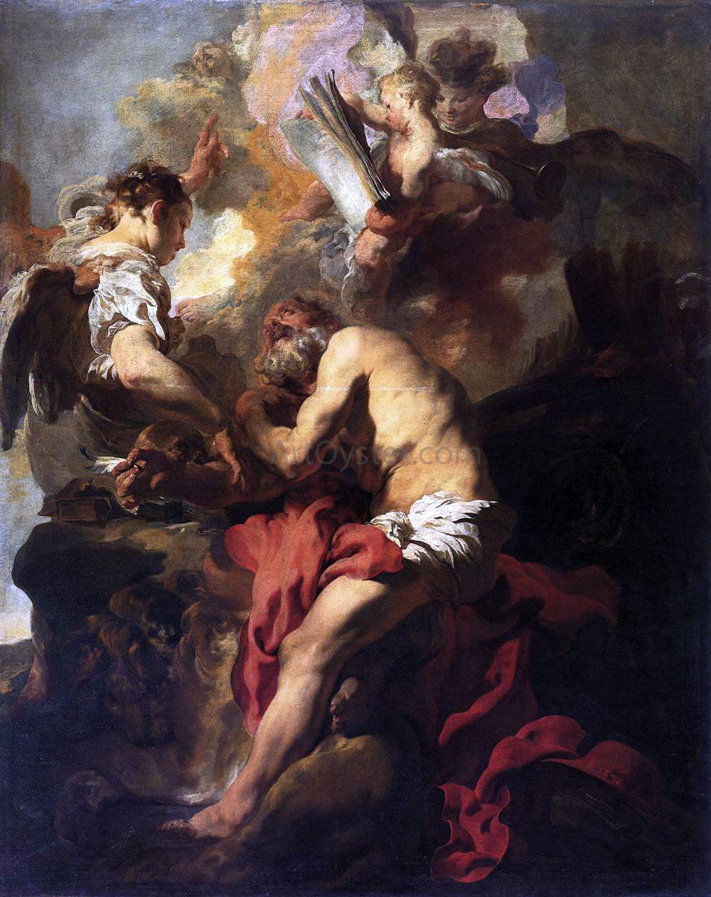 Johann Liss The Vision of St Jerome - Hand Painted Oil Painting