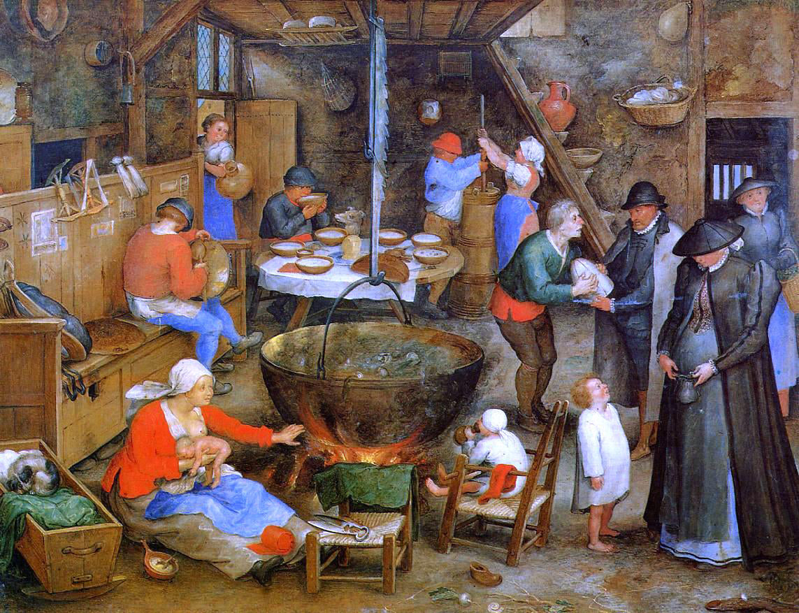  The Elder Jan Bruegel The Visit to the Farm - Hand Painted Oil Painting