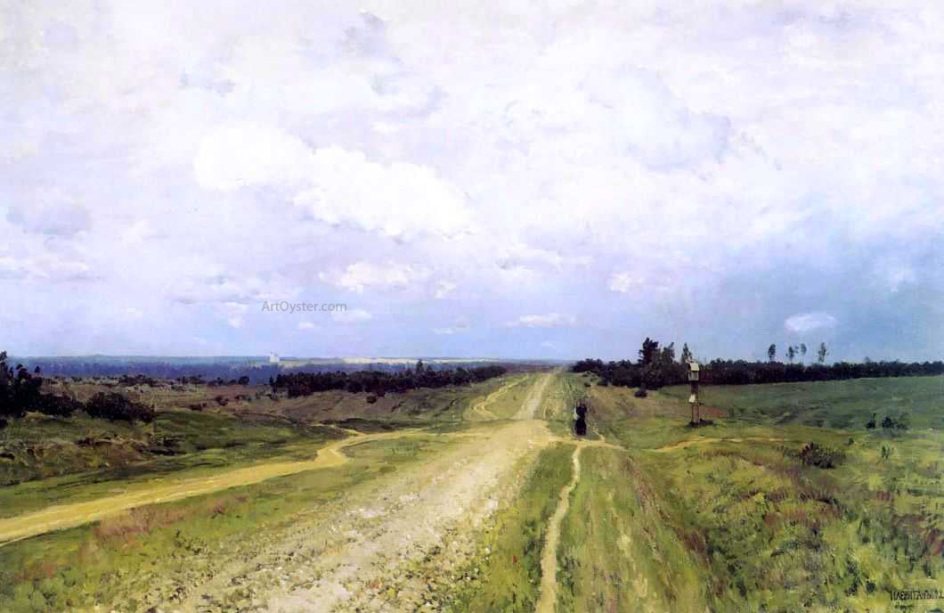  Isaac Ilich Levitan The Vladimir's Road - Hand Painted Oil Painting