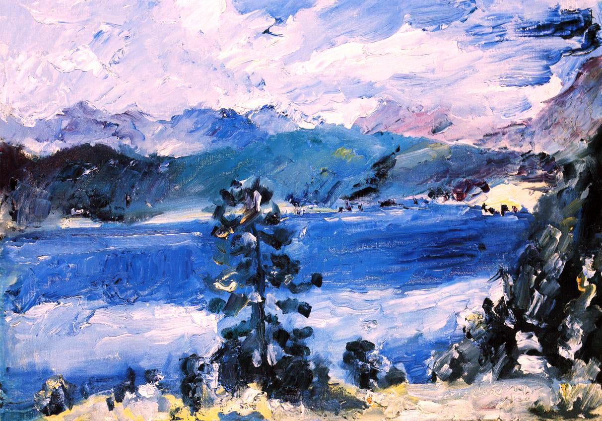 Lovis Corinth The Walchensee with a Larch Tree - Hand Painted Oil Painting