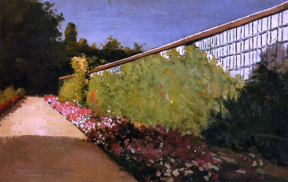 Gustave Caillebotte The Wall of the Kitchen Garden, Yerres - Hand Painted Oil Painting