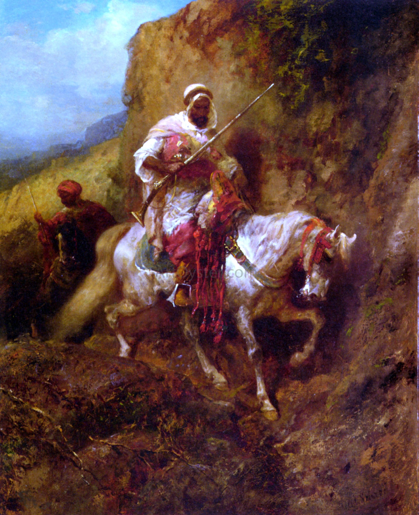 Adolf Schreyer The Warrier - Hand Painted Oil Painting