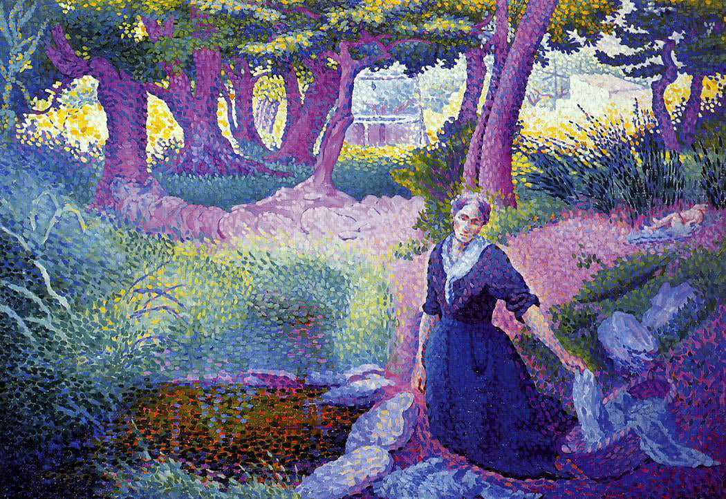Henri Edmond Cross The Washerwoman - Hand Painted Oil Painting