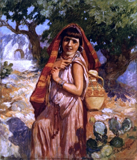 Frederick Arthur Bridgeman A Water Carrier - Hand Painted Oil Painting