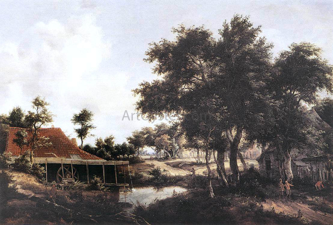 Meyndert Hobbema The Water Mill - Hand Painted Oil Painting
